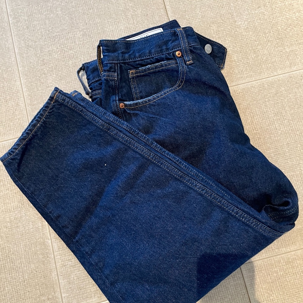 The Gap Barrel Jeans High Rise Dark Blue Denim